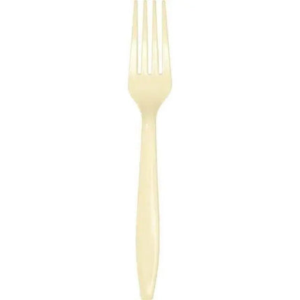 Ivory Plastic Forks - Party Expo