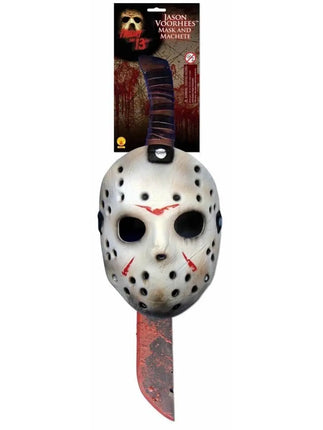 Jason Mask & Machete Set - Party Expo