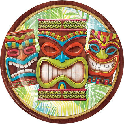 Luau - 9" Tiki Time Dinner Plates (8ct) Party Expo