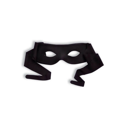 Mask Masked Man W/Ties-Black - Party Expo
