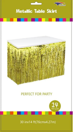 Metallic Table Skirt - Gold - Party Expo