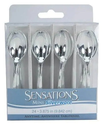 Mini Silver Spoons 24ct - Party Expo