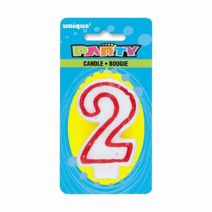 Number '2' Deluxe Birthday Candle - Party Expo
