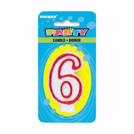 Number '6' Deluxe Birthday Candle - Party Expo