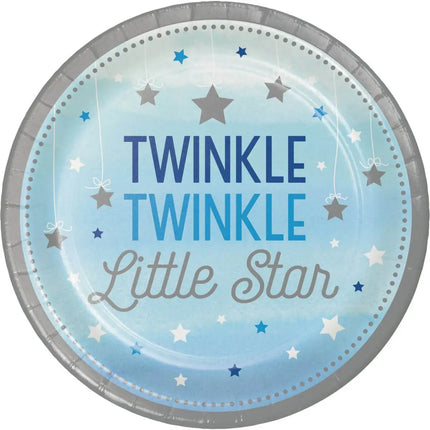 One Little Star Boy - 9" Twinkle Twinkle Little Star Dinner Plates (8ct) Party Expo