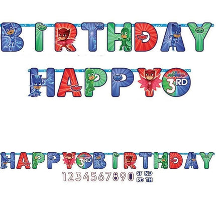 PJ Masks Jumbo Letter Banner (1ct) - Party Expo
