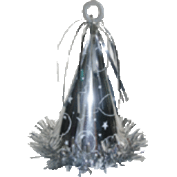 Party Hat Balloon Weight - Silver Party Expo