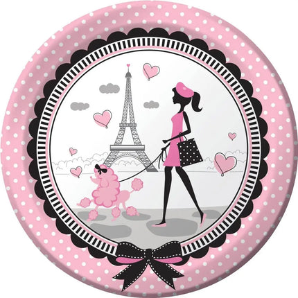 Party In Paris - 9" Dinner Plates (8ct) Party Expo