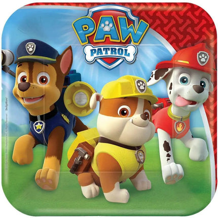 Paw Patrol - 7" Square Paper Plates (8ct) Party Expo