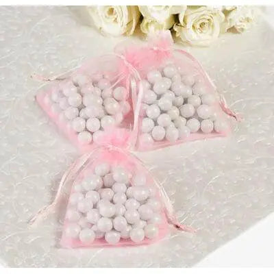 Pink Organza Favor Bags (24ct) - Party Expo