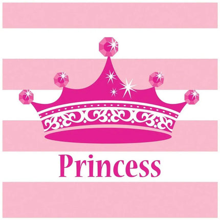 Pink Princess Royalty - Beverage Napkins (16ct) - Party Expo