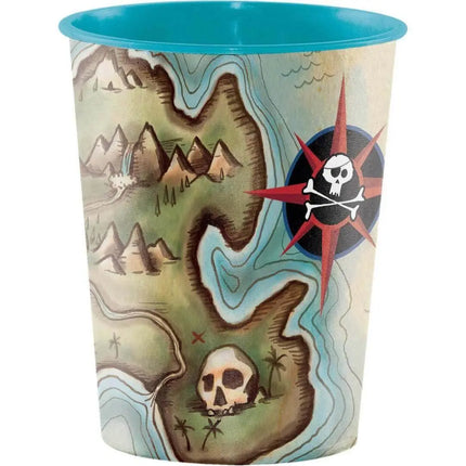 Pirates Map Plastic Cup - Party Expo
