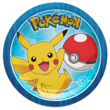 Pokémon - 7" Dessert Plates with Pikachu (8ct) Party Expo