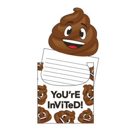 Poop Emoji Invitations (8ct) - Party Expo