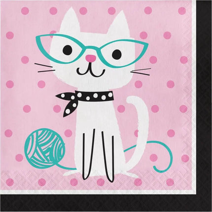 Purr-Fect Party Lunch Napkins - Party Expo