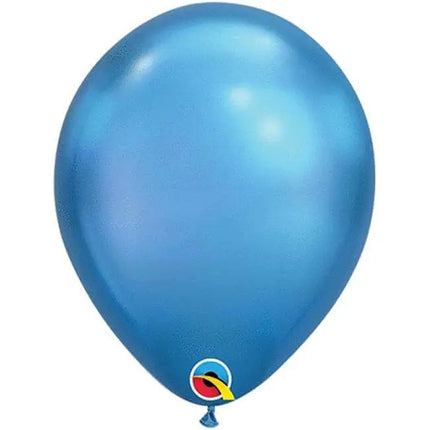 Qualatex - 11" Chrome Blue Latex Balloons (100ct) Party Expo
