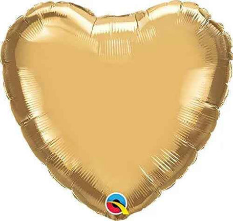 Qualatex - 18" Chrome Gold Heart Mylar Balloon #7 Party Expo