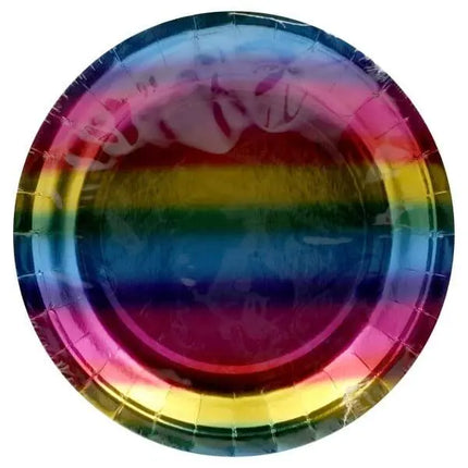 Rainbow Foil - 7" Dessert Plates Party Expo