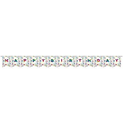 Rainbow Foil Birthday Jointed Banner - Party Expo
