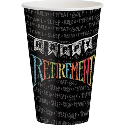 Retirement Chalk 12oz Cup - Party Expo