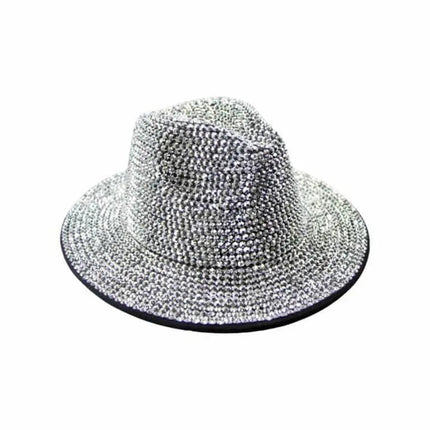 Rhinestone Hat - Silver (1ct) - Party Expo