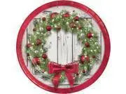 Rustic Wreath - 7" Dessert Plates Party Expo