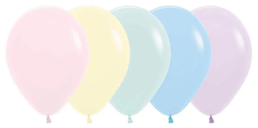 Sempertex - 11" Pastel Matte Assorted Latex Balloons (50ct) Party Expo