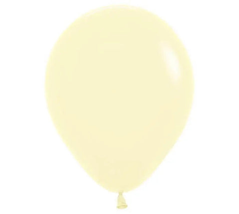 Sempertex - 5" Pastel Matte Yellow Latex Balloons (100pcs) Party Expo
