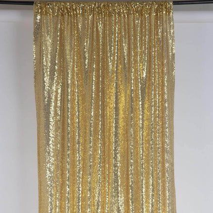 Sequin Backdrop Curtain Gold 5'wx10'h - Party Expo