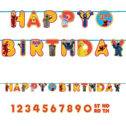 Sesame Street - Ribbon Letter Banner Kit (1ct) - Party Expo