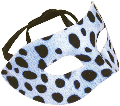 Snow Leopard Half Mask - Black & White - Party Expo