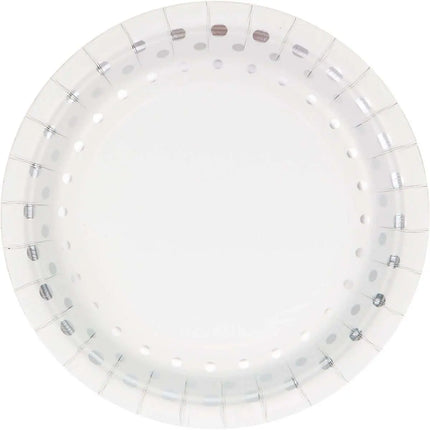 Sparkle & Shine - 7" Dessert Plates - Silver Party Expo