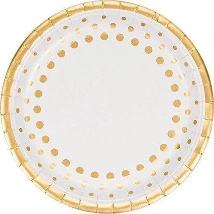 Sparkle & Shine - Banquet Foil Plates - Gold - Party Expo