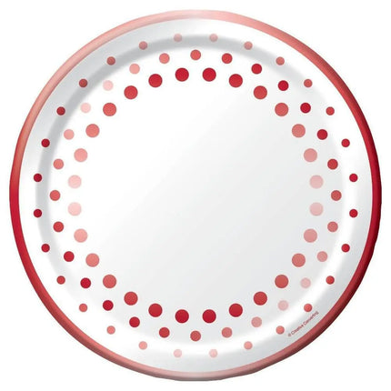 Sparkle & Shine - Banquet Foil Plates - Ruby (8ct) - Party Expo