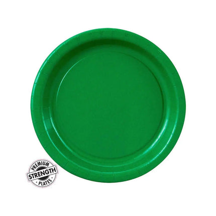 Touch of Color - 7" Premium Strength Dessert Plates - Emerald Green Party Expo