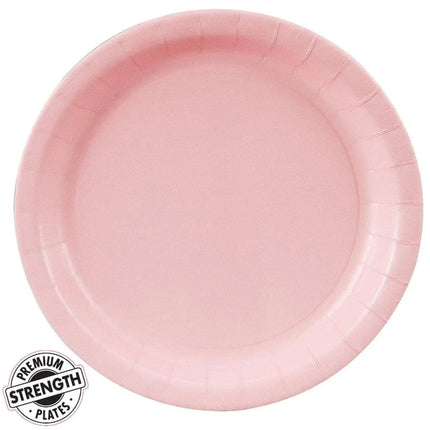 Touch of Color - 9" Premium Strength Dinner Plates - Classic Pink (24ct) Party Expo