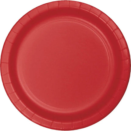 Touch of Color - 9" Premium Strength Dinner Plates - Red Party Expo