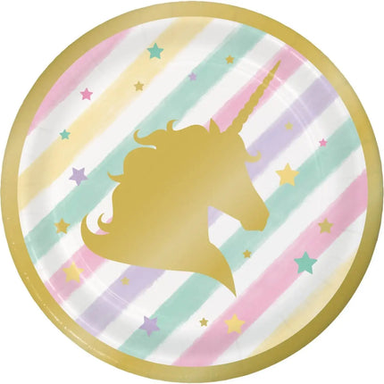 Unicorn Sparkle 7" Foil Plates Party Expo