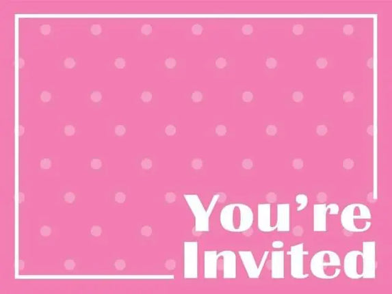 Value Candy Pink Invitation - Party Expo