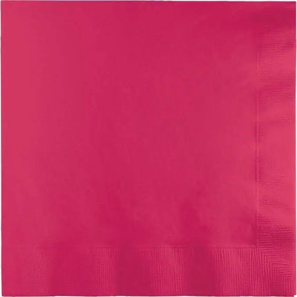 Value Hot Magenta Beverage Napkins - Party Expo