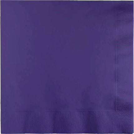 Value Purple Beverage Napkins - Party Expo