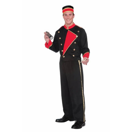 Vintage Hollywood Movie Usher Costume - Red & Black - Party Expo