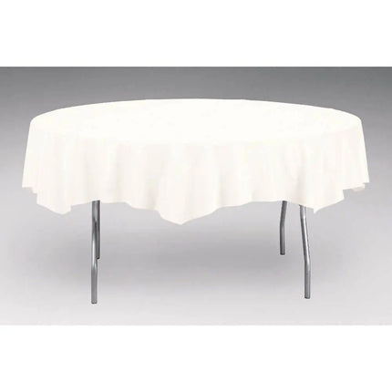 White Octy Round Table Cover - Party Expo