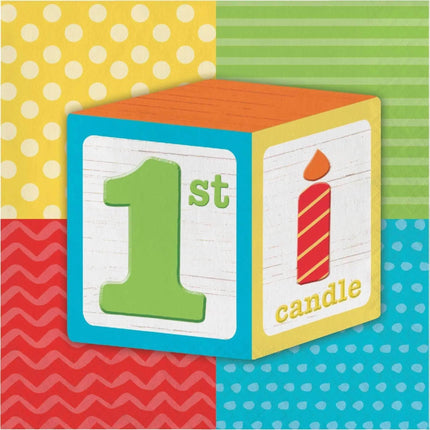 ABC Birthday 1st Birthday Lunch Napkins (16ct) - Party Expo