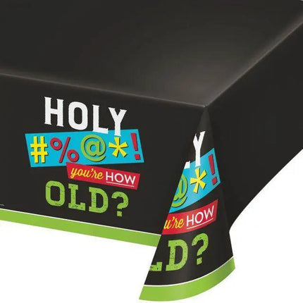 Age Humor Plastic Table cover 54 x 102 - Party Expo