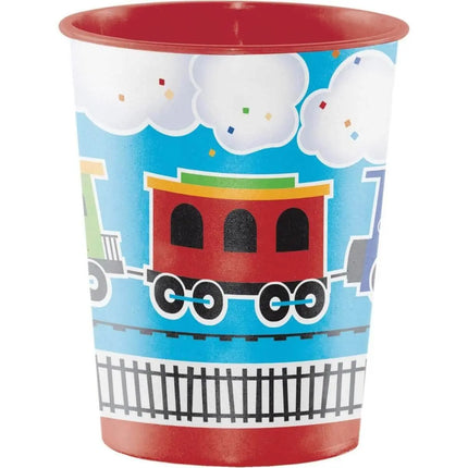 All Aboard - 16oz Plastic Keepsake Cup - Party Expo