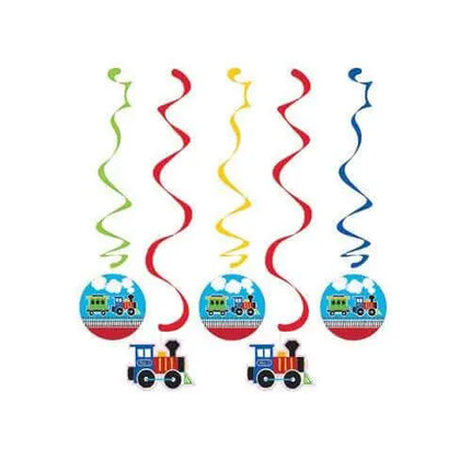 All Aboard - Train Dizzy Danglers (5ct) - Party Expo
