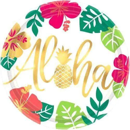 You Had Me at Aloha Paper Plates (8ct) - Party Expo