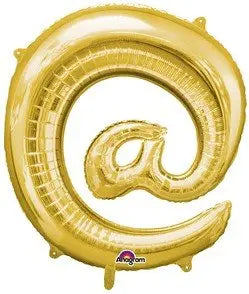 Anagram - 16" At Sign Mylar Balloon - Gold Party Expo