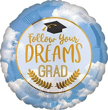 Anagram - 18" Follow Your Dreams Grad Mylar Balloon - G7 Party Expo